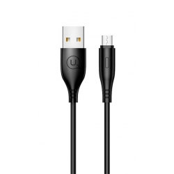 USAMS SJ268 Round Micro USB Datový Kabel Black (EU Blister)