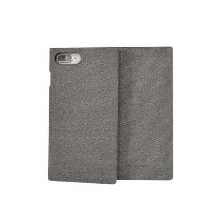 SoSeven Premium Gentleman Book Case Fabric Grey pro iPhone 6/6S/7/8 Plus