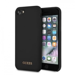 GUHCI8LSGLBK Guess Silicone Logo TPU Case Black pro iPhone 7/8