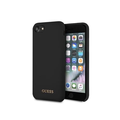 GUHCI8LSGLBK Guess Silicone Logo TPU Case Black pro iPhone 7/8