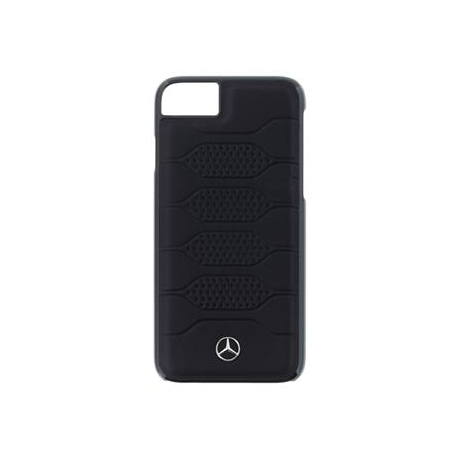 MEHCP7PGRBK Mercedes Leather Hard Case Pattern Black pro iPhone 7/8