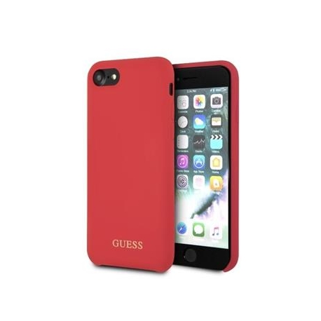 GUHCI8LSGLRE Guess Saffiano PU Silicone Case Red pro iPhone 7/8