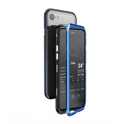 Luphie Blade Magnet Hard Case Aluminium Black / Blue pro iPhone 7/8