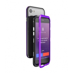 Luphie Blade Magnet Hard Case Aluminium Black/Purple pro iPhone 7/8