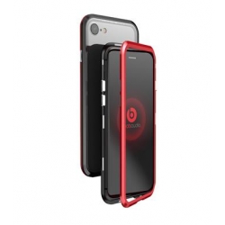 Luphie Blade Magnet Hard Case Aluminium Black/Red pro iPhone 7/8