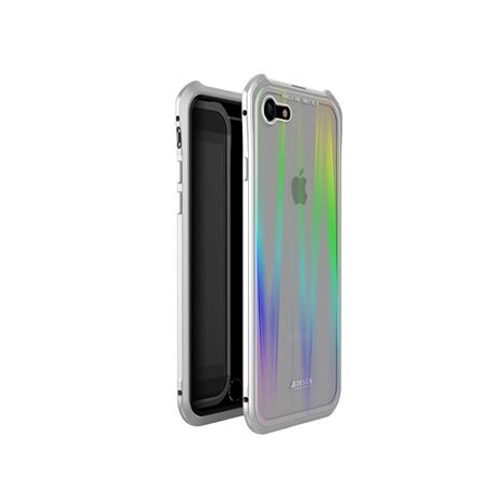 Luphie Aurora Magnet Hard Case Glass Silver / White pro iPhone 7/8