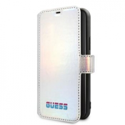 GUFLBKN65BLD Guess Iridescent Book Pouzdro pro iPhone 11 Pro Max Silver (EU Blister)