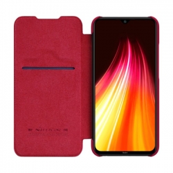 Nillkin Qin Book Pouzdro pro Xiaomi Redmi Note 8 Red