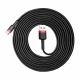 Baseus Cafule kábel USB / USB-C QC 3.0 2A 3m, čierny/červený