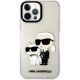 Púzdro Karl Lagerfeld IML Glitter Karl and Choupette NFT iPhone 13 Pro Max čiré
