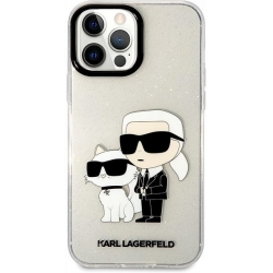 Púzdro Karl Lagerfeld IML Glitter Karl and Choupette NFT iPhone 13 Pro Max čiré