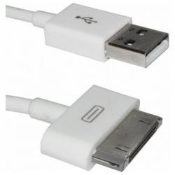 Dátový kábel Fontastic pre prístroje Apple, 30-pin konektor, biely, blister