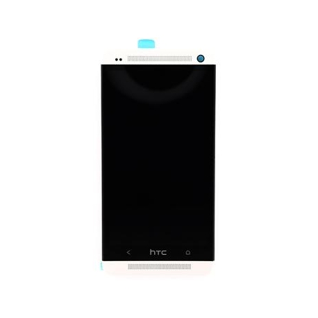 LCD Display + Dotyková Deska + Přední Kryt Silver HTC ONE (M7)