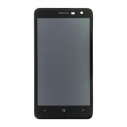 LCD Display + Dotyková Deska + Přední Kryt Nokia 625 Lumia Black