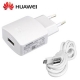 HW-050200E3W Huawei USB Cestovní Dobíjecí + microUSB Datový Kabel White (Bulk)
