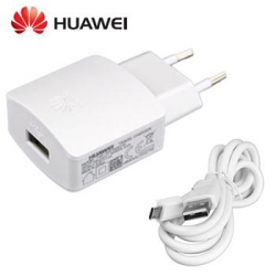 HW-050200E3W Huawei USB Cestovní Dobíječ + microUSB Datový Kabel White (Bulk)