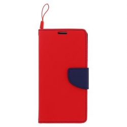 Fancy Diary Book Pouzdro Red / Navy pro Huawei Y6 II