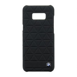 BMHCS8LHEXBK BMW Hexagon Black Kožený Zadní Kryt pro Samsung G955 Galaxy S8 Plus