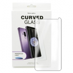 Samsung Galaxy S9 - Nano Zahnuté UV sklo - Lepiace sa po celej ploche