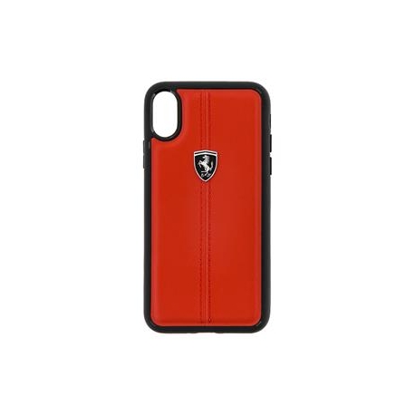 FEHDEHCPXRE Ferrari Heritage Stripe Leather Hard Case Red pro iPhone X